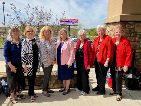 Pictured, left to right: President Carolyn Marvil, First VP Janie Bitner, Recording Secretary Wanda Taylor, Corresponding Secretary Debra Wilson, Treasurer Jo Hill, Registrar Nancy Carr and Historian Mary James. (Not shown is Chaplain Jan Bynum Phillips).