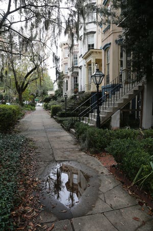 Between a combination of short term vacation rentals and inns East Gaston Street has become a popular area for tourists to stay while visiting Savannah.